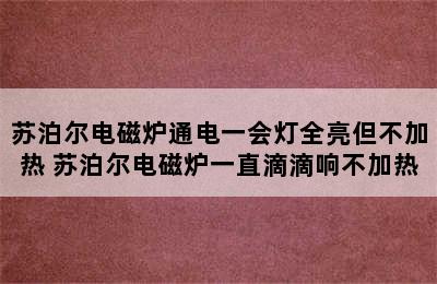 苏泊尔电磁炉通电一会灯全亮但不加热 苏泊尔电磁炉一直滴滴响不加热